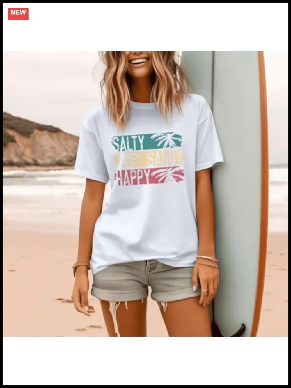 Women's Cotton Hawaiian Shirt Tropical Graphic Tee Beach Vacation Top Short